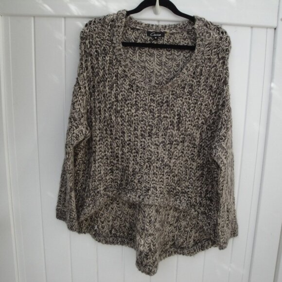 Cecico Sweater Women's Size Med Brown-Cream Preppy Fall Midwest - Picture 2 of 4